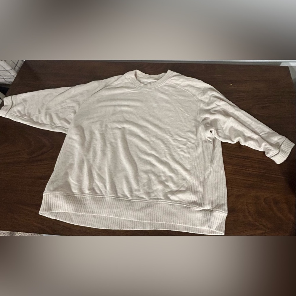Aerie Women's Cream Crewneck Sweater